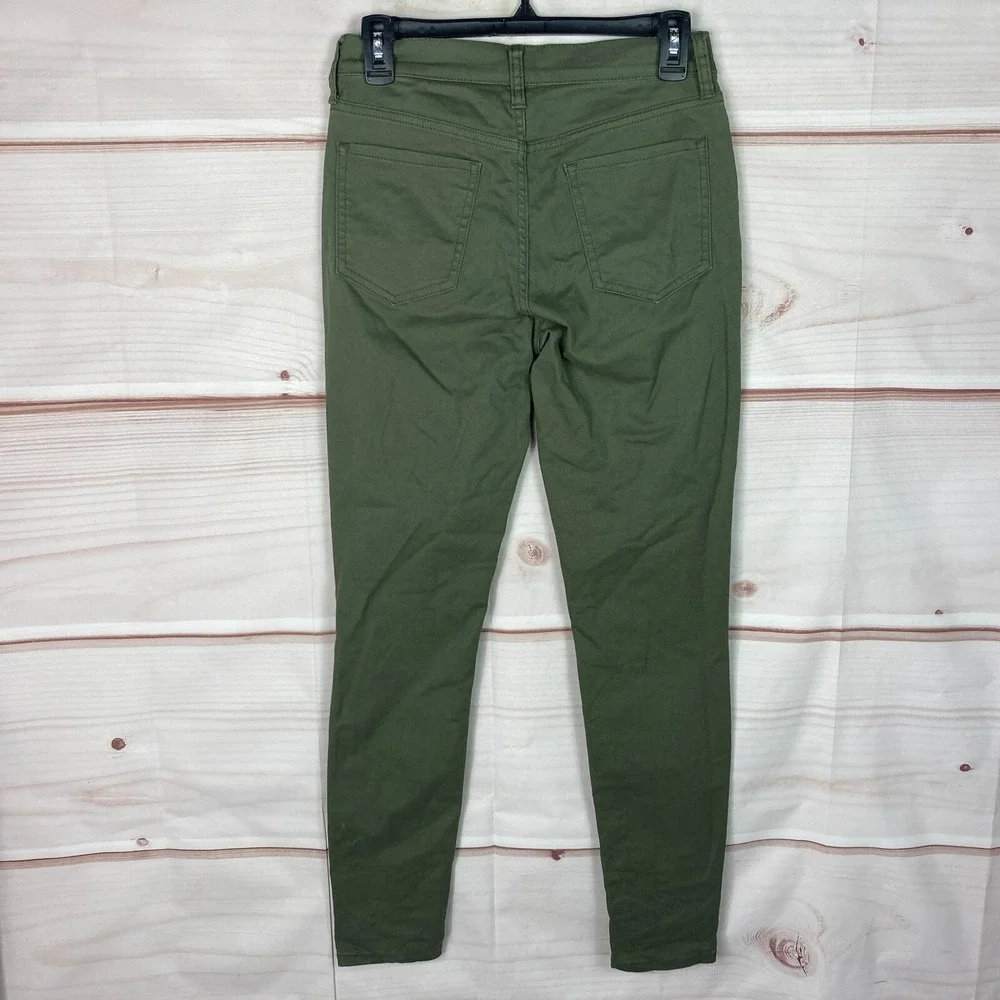 Banana Republic Pants Womens 26 2 Green Curvy Skinny Mid Rise Pockets Stretch